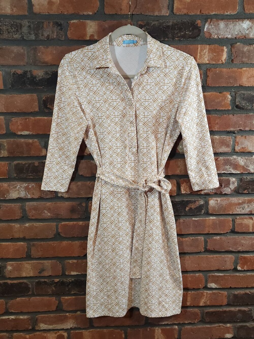 J. McLaughlin Printed Catalina Cloth Shirtdress Quiet Luxury Career Women's XS - Picture 2 of 7